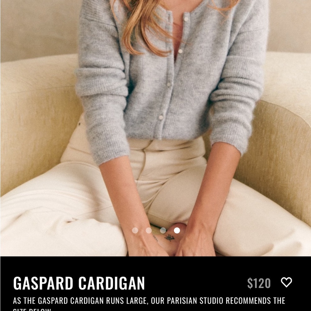 Sezane Gray Women's Cardigan Sweater - Picture 5 of 5